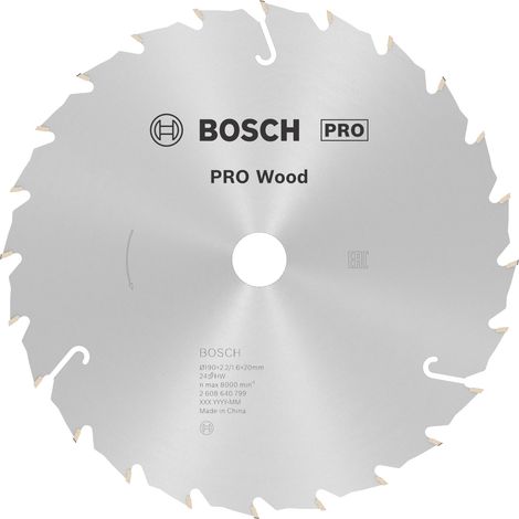 Bosch PRO Wood Circular Saw Blade 190 x 2.4 x 20 mm T24 2608640799 (1/5)