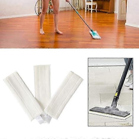 Lot de 3 lingettes de nettoyage pour balai vapeur Karcher SC1/SC2/SC3/SC4/SC5/SV7 (1/5)