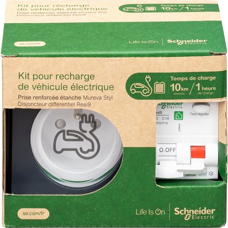 Elektroauto-Set: Schutz + verstärkte wasserdichte Steckdose, Mureva Styl, SCHNEIDER ELECTRIC, Anthrazit SCHNEIDER ELECTRIC (1/3)