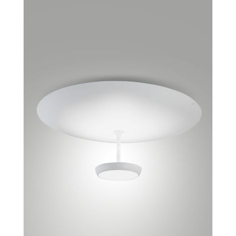 Plafoniera LED Yuko 40W 3200lm - Bianco, Struttura in Metallo e Metacrilato, Dimmerabile a step, Luce Calda 3000K, IP20 - Yuko