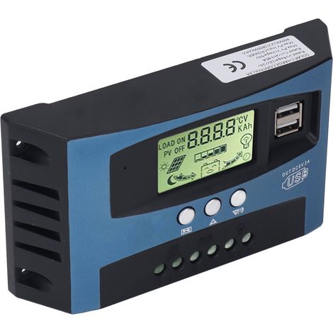 80A MPPT-Solarladeregler, intelligente Überwachung, digitale Echtzeitanzeige, 12V/24V PV-Regler, LCD-Bildschirm (1/5)