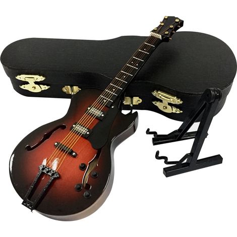Guitar - Figurine En Bois - Décoration Intérieure Pour Salon Chambre À Coucher Bibliothèque Bureau - 12 cm Ou 20 cm - 1 Pièce