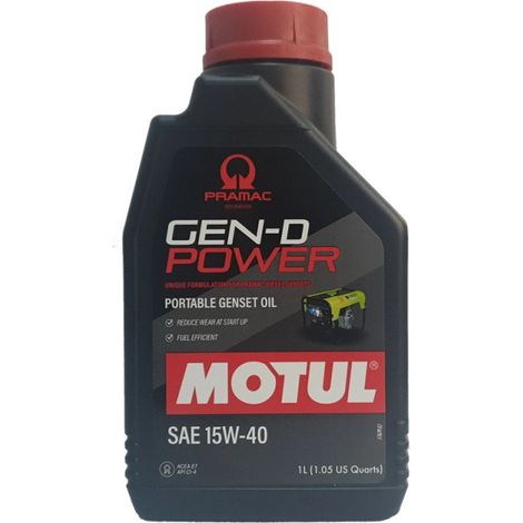 Bidon d'huile 1L pour groupe électrogène – Accessoire de groupe électrogène – Huile moteur pour fonctionnement optimal – Compatible avec modèles Pramac