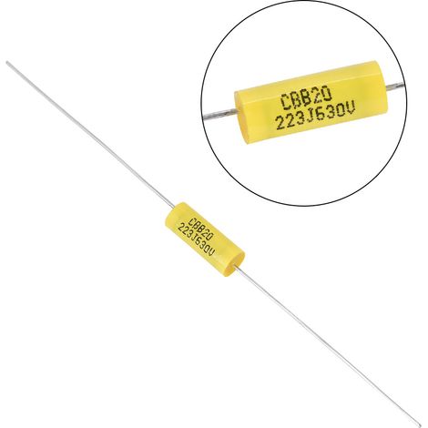 10 Stück axiale Polyesterfolienkondensatoren mit langen Anschlussdrähten, 0,022 µF, 630 V für Radioverstärker (1/5)