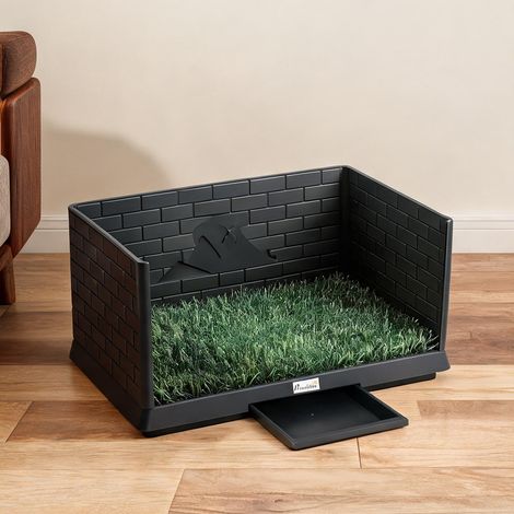 Toilette pour chien d'intérieur avec gazon artificiel et plateau (1/5)