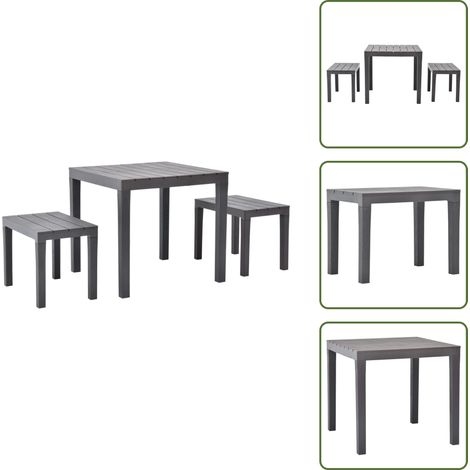 Tavolo e panchine - vidaXL Tavolo da Giardino con 2 Panche Marrone - Tavolo da esterno