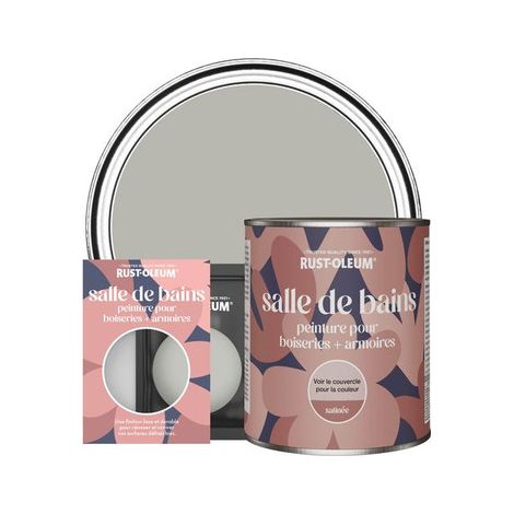 Peinture pour Boiseries & Armoires de Salle de Bains, Finition Satinée - Grey Tree (1/3)
