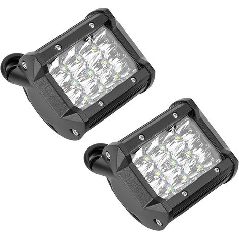 36W 4-reihiger 10cm Universal-LED-Scheinwerfer für Auto, LKW, Arbeitsbühne, 1 Paar (1/5)