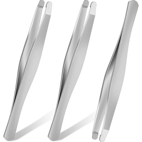 3 pinzas de punta redonda, pinzas de precisión para cejas, herramienta de maquillaje para vello facial para mujeres, pinzas finas redondas.