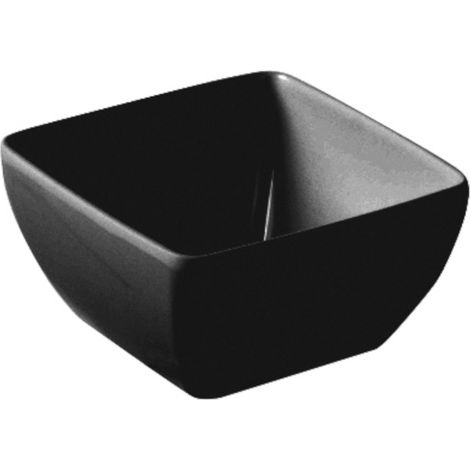 Quadratische schwarze Melamin-Futterschüssel 190 x 190 x 90 mm - Hendi 566206