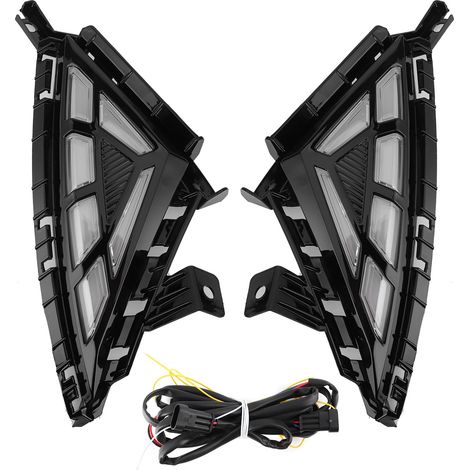 Paire de feux de jour LED blancs DRL jaunes, feux de signalisation adaptés à Hyundai Elantra 2020 – 2021 (1/5)