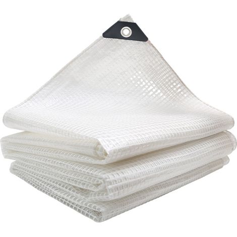 Sollbry Bâche de Protection,160g/m²-Bâche Armée Imperméable,Ultra Résistante Découpable,Anti UV-Œillets Aluminium-Mobilier Serre Jardin-2 x 3m -Translucide (1/5)
