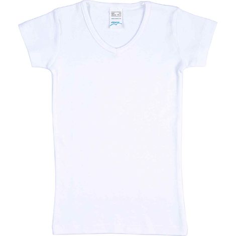 Weißes kurzärmliges Sport-T-Shirt für Mädchen Olimpias (1/3)
