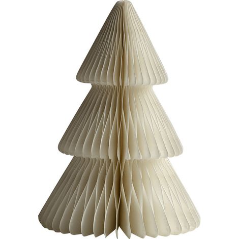 Sapin en papier nid d'abeille blanc, 25 cm, décorations de Noël, ornements d'hiver pour la maison et la cheminée, décorations du pays des merveilles (1/4)