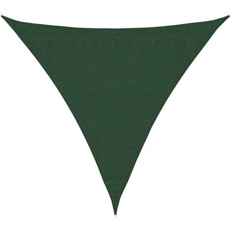 Vela Parasole 160 g/m² Verde Scuro 3x3x3 m in HDPE vidaXL