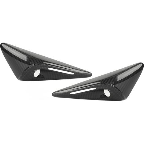 2PCS Élargisseurs d'Ailes Caméra Évents Couvercle Fibre de Carbone Anti-UV Remplacement Tesla Model S 2023+ Brillant (1/5)