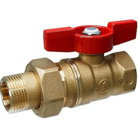 Kugelhahn mit Verschraubung 1/2'' IG x 1/2'' AG