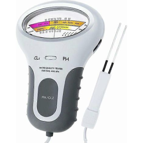 Testeur de qualité de l'eau, moniteur numérique portable, kit d'analyse du pH et du chlore pour piscine (1/5)