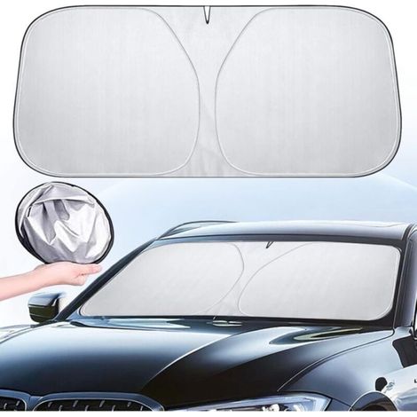 140x70cm Anti-UV Sun Visor, Car Front Windshield Sun Visor, SUV Truck Windshield Sun Visor, MUMU Heat Insulation Foldable Sun Visor (1/4)