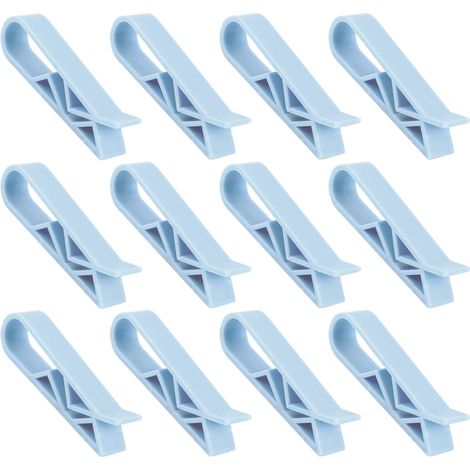 Lot de 12 clips de sac poubelle multifonctionnels créatifs avec boucle antidérapante pour sac poubelle en plastique, bleu (1/4)