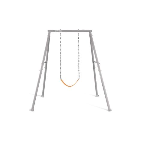 Intex 44114 altalena dondolo per bambini 1 tiro con struttura in acciaio grigia 170x235x200 cm.con sedili intercambiabili (1/5)
