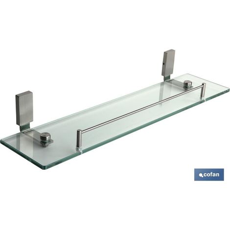 Estante Cristal+INOX 304 Modelo Madeira Satin