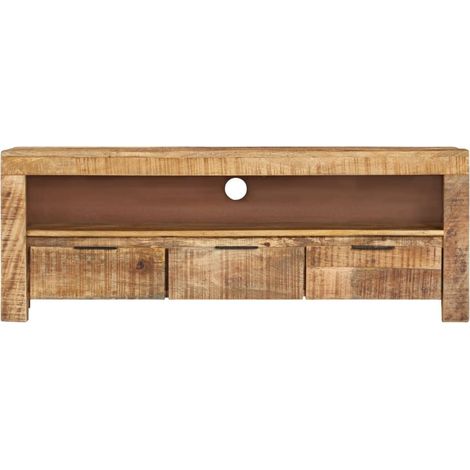 Maison Exclusive - TV-Schrank 110x30x40 cm Raues Mangoholz