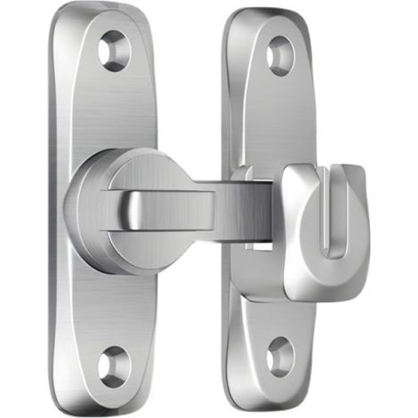 Verrou Porte Coulissante,90/180 Degrés Serrure Porte Interieure Avec Vis Loquet Porte Crochet Porte Fermeture Porte Coulissante Loqu (1/5)