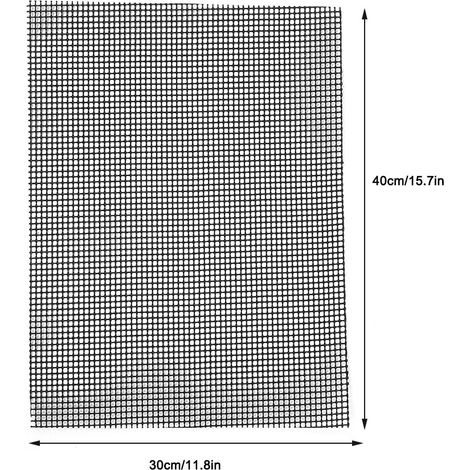 Grillzubehör – 3-teilige schwarze PTFE-Antihaft-Grillmatte 30 x 40 cm – Grillmatte zum Schutz von Lebensmitteln (1/5)