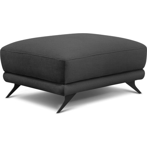 Pouf en velours MAGY – Confort tout en douceur-Gris foncé (1/3)