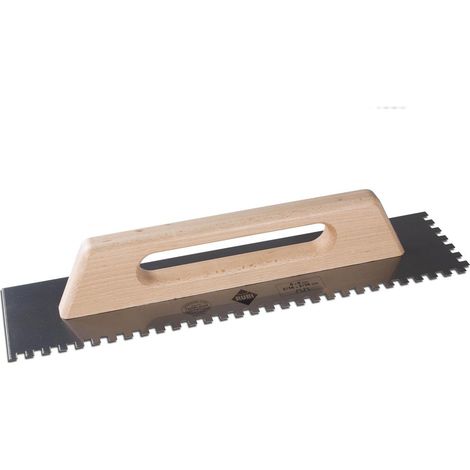 Taloche peigne avec manche en bois fermé - Denture: 8x8 mm