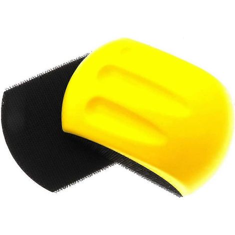Lot de 2 blocs de ponçage manuels de 12,7 cm (5 pouces), bloc de ponçage manuel avec support auto-agrippant pour souris, plateau de polissage. (1/5)