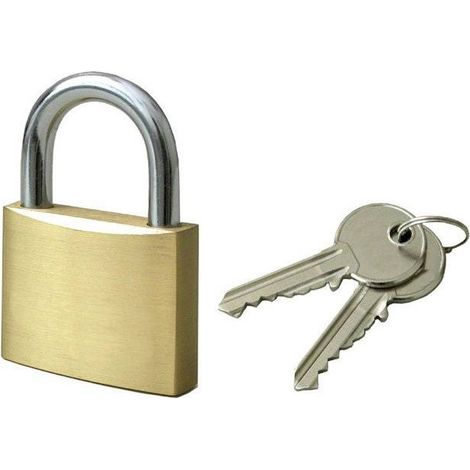 Lucchetto in ottone tipo pesante con chiave riproducibile - Larghezza: 40 mm