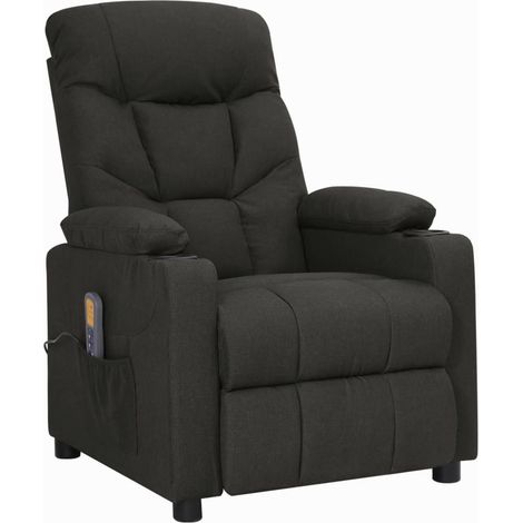 Fauteuil de massage inclinable Noir Tissu 19 (1/5)