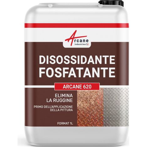 Convertitore di ruggine fosfatante per metallo sgrassante e decapante - Antiruggine all'acido fosforico - 1 L - ARCANE INDUSTRIES