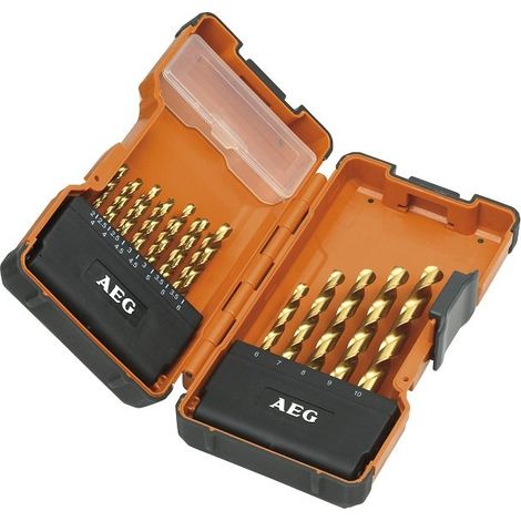 AEG 4932352245 - Set 19 punte HSS-G Titanium Powerset