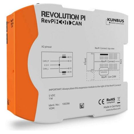 Revolution Pi by Kunbus PR100286 RevPi Con CAN Module bus 1 pc(s) C019391 (1/5)
