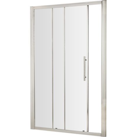 Balterley Kinvaston 1000mm Single Sliding Shower Door with 8mm Glass and Easyfit Assembly System - Chrome