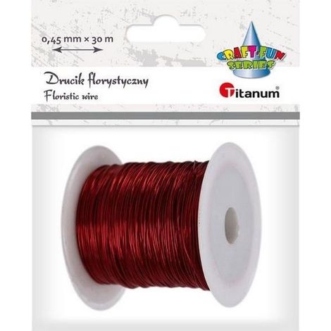 Floristendraht 0,45 mm x 30 m rot