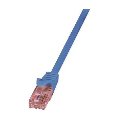 Câble réseau RJ45 CAT 6 U / UTP LogiLink - 2 connecteurs RJ45 - 2 m - Bleu - CQ2056U V963821 (1/2)