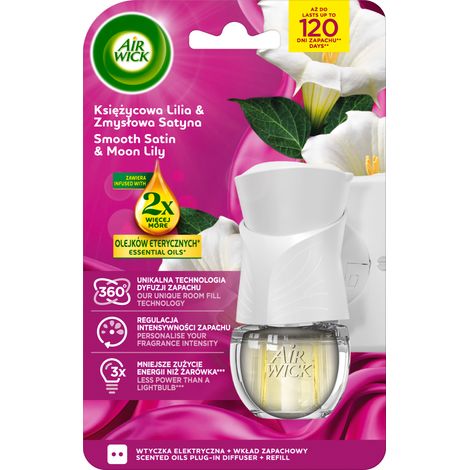 Set de ambientador eléctrico Air Wick Moon Lily y Sensual Satin de 19 ml (1/2)
