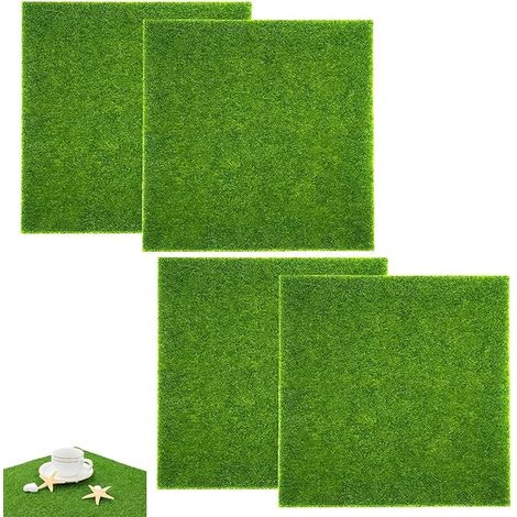 Gazon Artificiel, Rouleau 15 x 15 cm, Simulation pour Jardin Miniature, Ornements Miniatures, Maison de poupées (1/5)