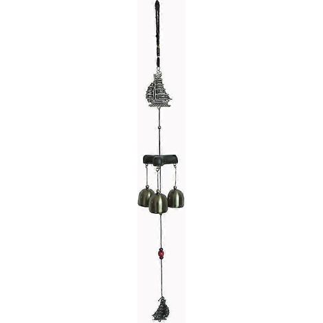Carillon éolien en laiton massif, grandes cloches métalliques, décoration Feng Shui pour la maison et le jardin, à suspendre au toit-B