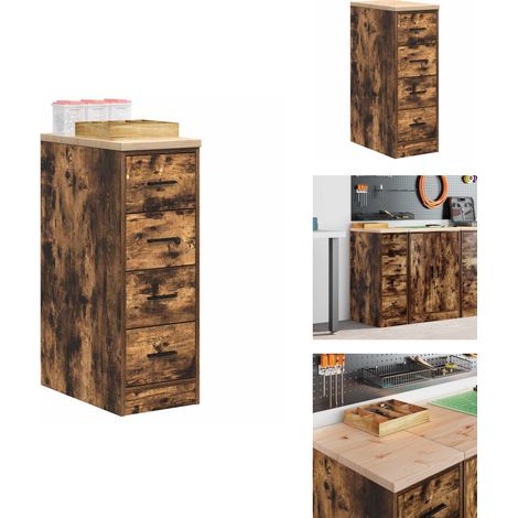 Armoire de rangement de garage chêne fumé 30x51x85 cm bois pin - Armoire De Rangement De Garage - Armoires De Rangement De Garage - Armoire - Armoire De Garage (1/5)