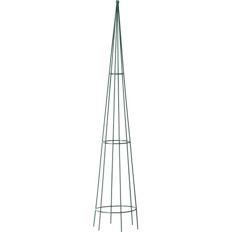 Cono de jardín, soporte resistente, estructura decorativa, verde oscuro (1/5)