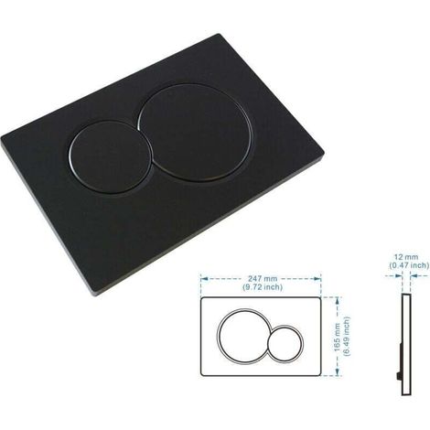 Pour Geberit Sigma01 - Plaque de déclenchement SIgma01, noire 115.770.DW.5