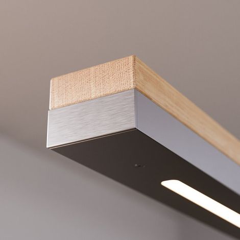 [GEBRAUCHT] B-Ware Quitani Pendelleuchte Hängelampe LED Lampe Elna Eiche Nickel 118 cm (1/2)