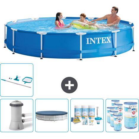 Intex Piscine Tubulaire Ronde - 366x76 cm - 6-pièces  SCB21 (1/5)