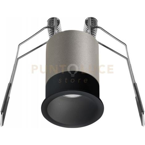 GFA1101C- FARETTO AD INCASSO OTTICA RIENTRATA A LED 3000K 230LM 3W D.3,5CM NERO