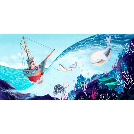 Papier peint panoramique Enfants - Océan - 195 cm x 97 cm (1/2)